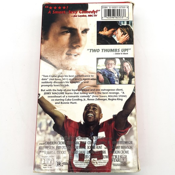 Vtg Tri-Star Jerry McGuire VHS Movie Tom Cruise Cuba Gooding Jr Rated R 1997 - Picture 2 of 5
